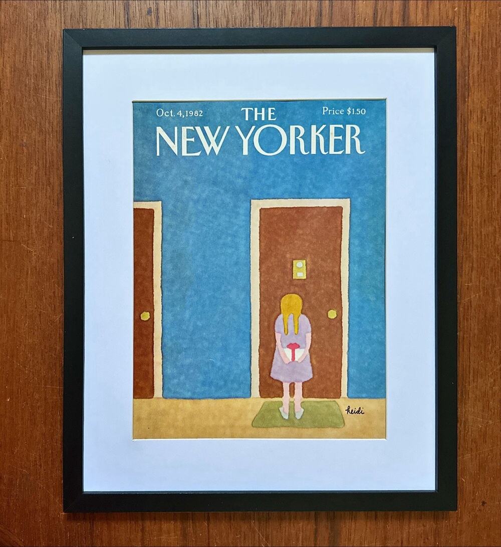 Framed 1982 The New Yorker Cover October 4 Delivery by Heidi Goennel